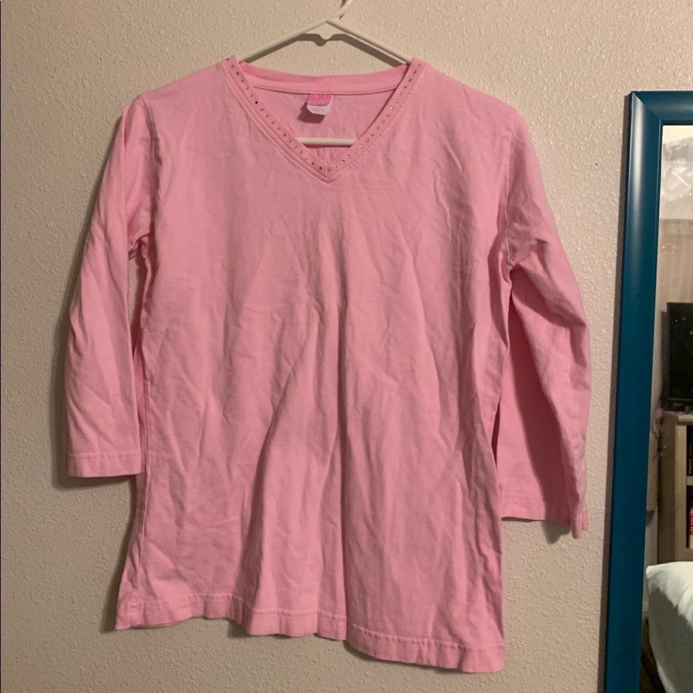 MEDIUM Pink LAT Long Sleeve Top‎